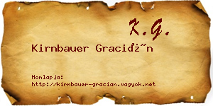 Kirnbauer Gracián névjegykártya